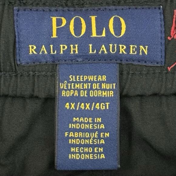 Polo Ralph Lauren Black Red Pony All Over Sleepwear Pajama Pants Size 4X NWT - Picture 2 of 14